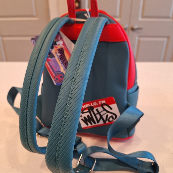 NWT Loungefly Miles Morales Backpack with Lenticular Image in Red and Blue - Picture 2 of 9